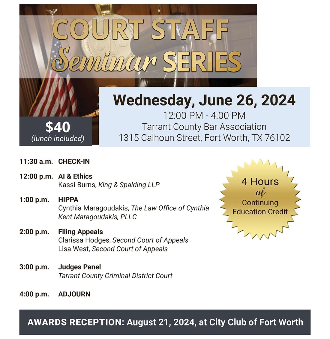 Court Staff Seminar Series Part 2