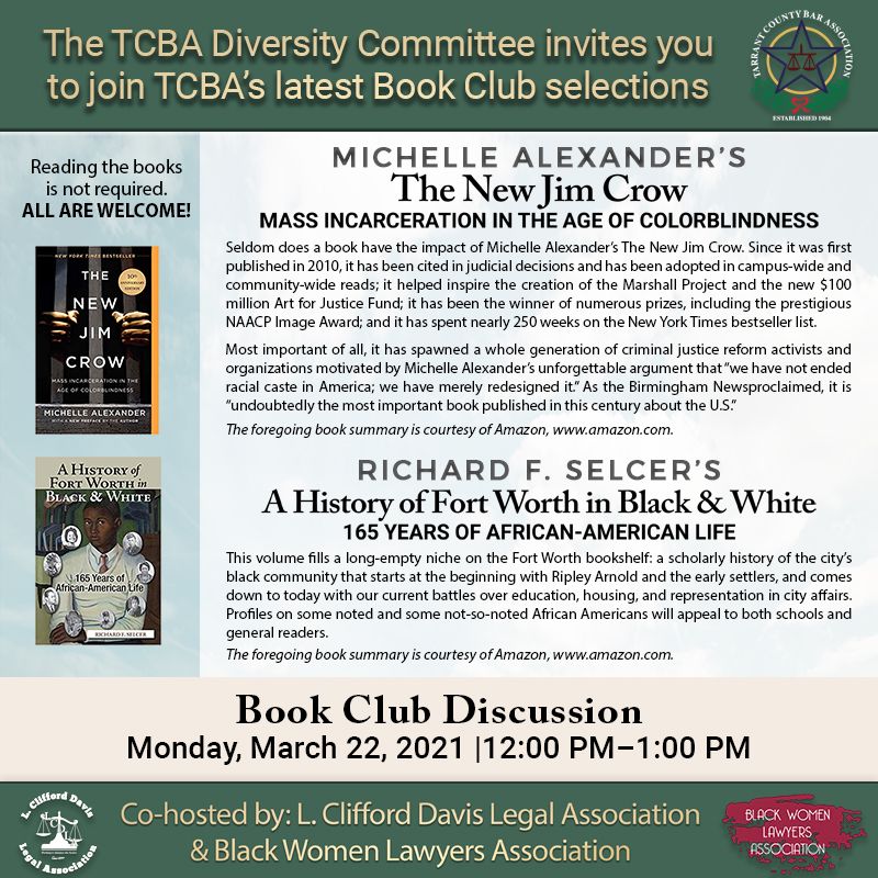 TCBA's Diversity Book Club - March 2021